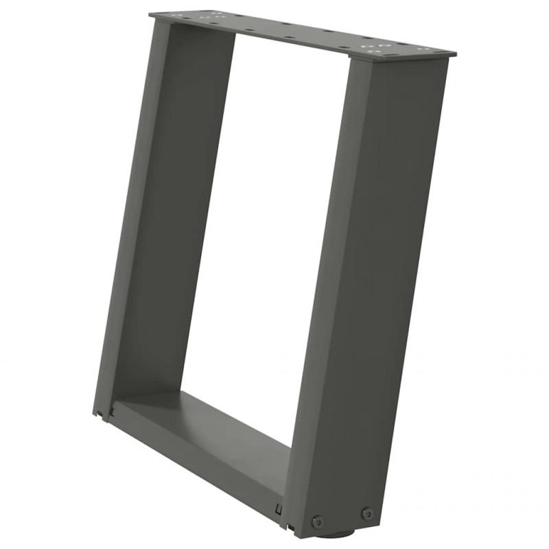 Nogi do stolika kawowego w kształcie litery U 2 szt. Antracyt 50x(42-43) cm Stal