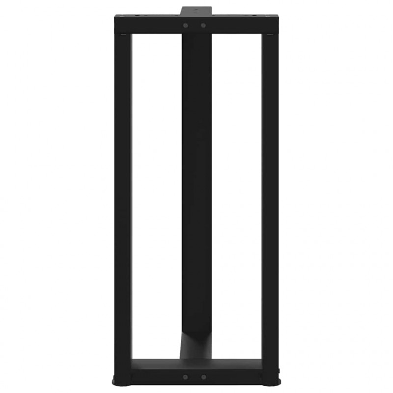 Nogi do stołu barowego w kształcie litery T 2 szt. Czarne 40x35x(90-91) cm Stal
