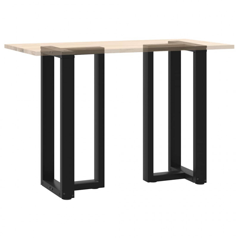 Nogi do stołu barowego w kształcie litery T 2 szt. Czarne 40x35x(90-91) cm Stal