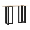 Nogi do stołu barowego w kształcie litery T 2 szt. Czarne 40x35x(90-91) cm Stal