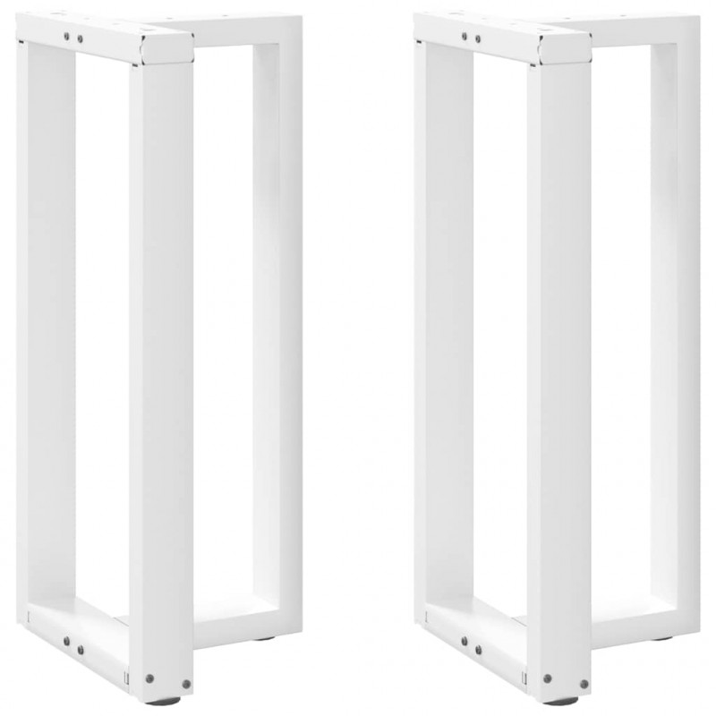 Nogi do stołu barowego w kształcie litery T 2 szt. Białe 40x35x(90-91) cm Stal