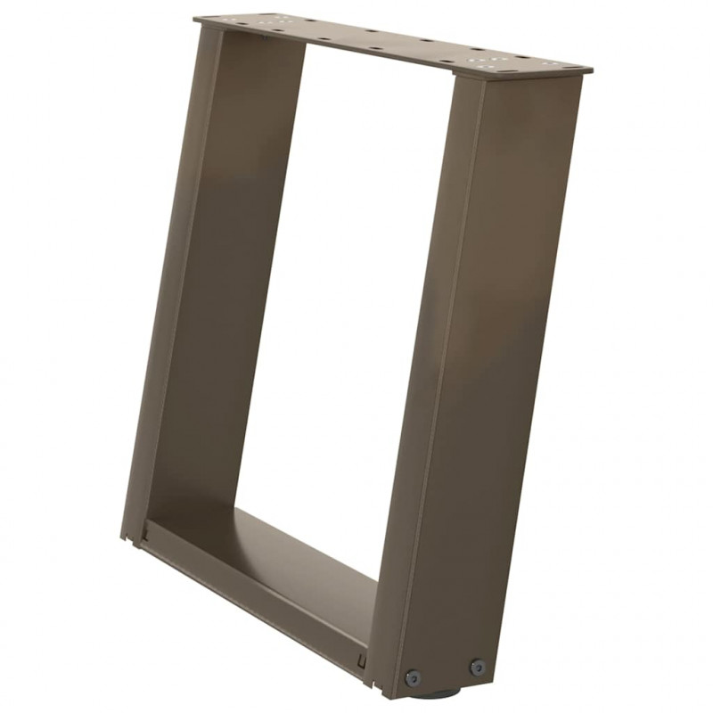 Nogi do stolika kawowego w kształcie litery U 2 szt. Naturalna stal 50x(42-43) cm Stal