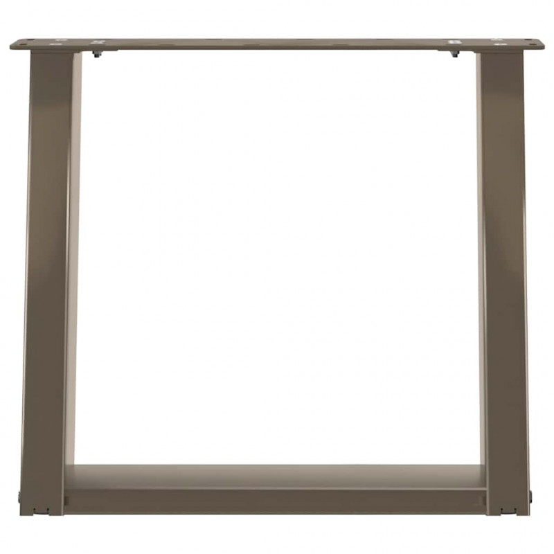 Nogi do stolika kawowego w kształcie litery U 2 szt. Naturalna stal 50x(42-43) cm Stal