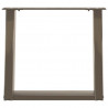 Nogi do stolika kawowego w kształcie litery U 2 szt. Naturalna stal 50x(42-43) cm Stal