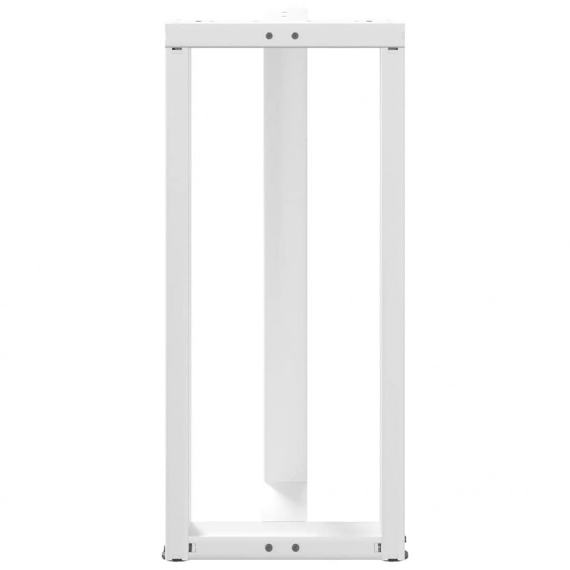 Nogi do stołu barowego w kształcie litery T 2 szt. Białe 40x35x(90-91) cm Stal