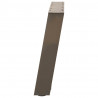 Nogi do stolika kawowego w kształcie litery U 2 szt. Naturalna stal 50x(42-43) cm Stal