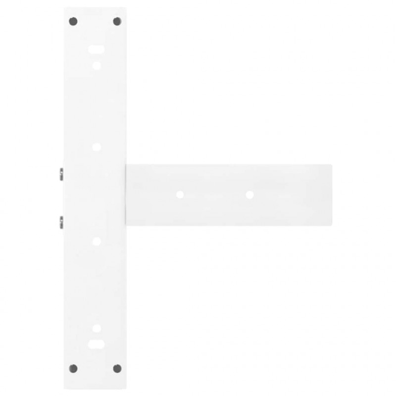 Nogi do stołu barowego w kształcie litery T 2 szt. Białe 40x35x(90-91) cm Stal