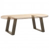 Nogi do stolika kawowego w kształcie litery U 2 szt. Naturalna stal 50x(42-43) cm Stal