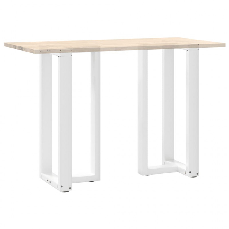 Nogi do stołu barowego w kształcie litery T 2 szt. Białe 40x35x(90-91) cm Stal