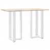 Nogi do stołu barowego w kształcie litery T 2 szt. Białe 40x35x(90-91) cm Stal