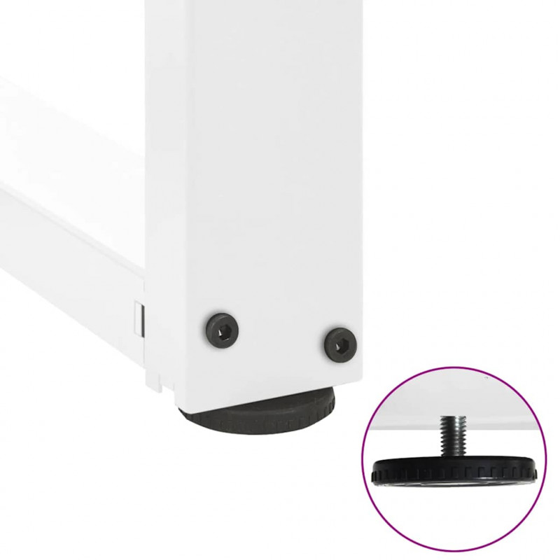 Nogi do stołu barowego w kształcie litery T 2 szt. Białe 40x35x(90-91) cm Stal