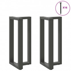 Nogi do stołu barowego w kształcie litery T 2 szt. Antracyt 40x35x(90-91) cm Stal