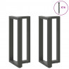 Nogi do stołu barowego w kształcie litery T 2 szt. Antracyt 40x35x(90-91) cm Stal