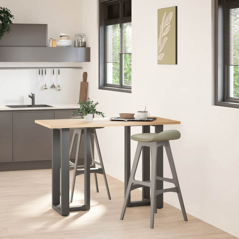 Nogi do stołu barowego w kształcie litery T 2 szt. Antracyt 40x35x(90-91) cm Stal