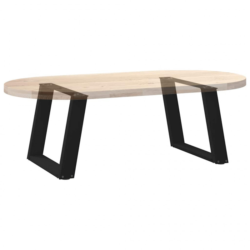 Nogi do stolika kawowego w kształcie litery U 2 szt. Czarne 60x(42-43) cm Stal