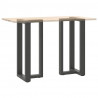 Nogi do stołu barowego w kształcie litery T 2 szt. Antracyt 40x35x(90-91) cm Stal