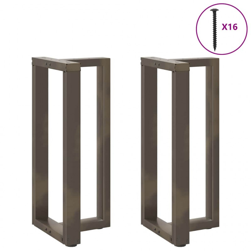 Nogi do stołu barowego w kształcie litery T 2 szt. Czarne 40x35x(90-91) cm Stal