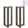 Nogi do stołu barowego w kształcie litery T 2 szt. Czarne 40x35x(90-91) cm Stal