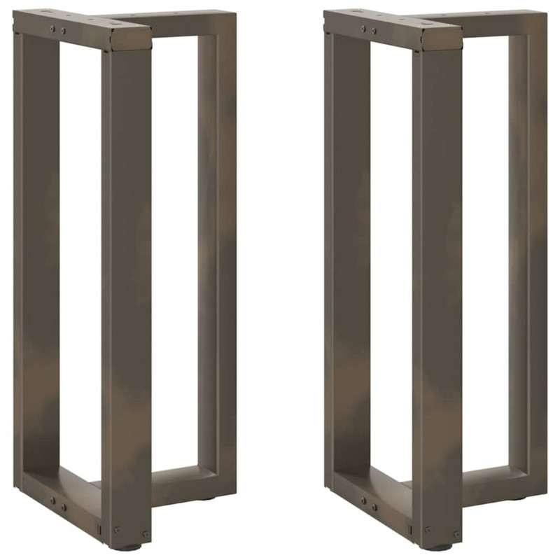 Nogi do stołu barowego w kształcie litery T 2 szt. Czarne 40x35x(90-91) cm Stal
