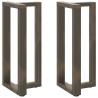 Nogi do stołu barowego w kształcie litery T 2 szt. Czarne 40x35x(90-91) cm Stal