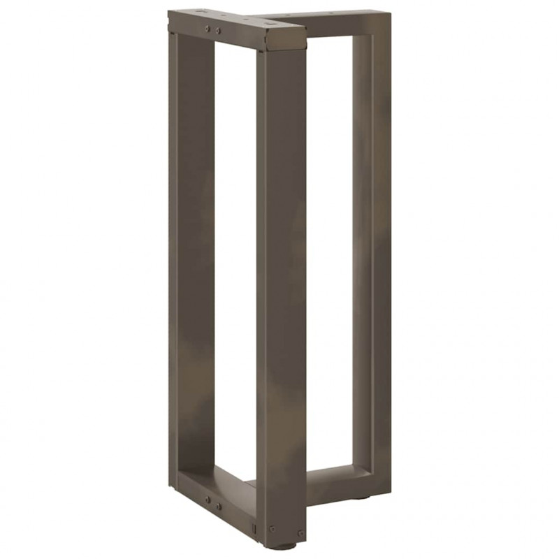 Nogi do stołu barowego w kształcie litery T 2 szt. Czarne 40x35x(90-91) cm Stal