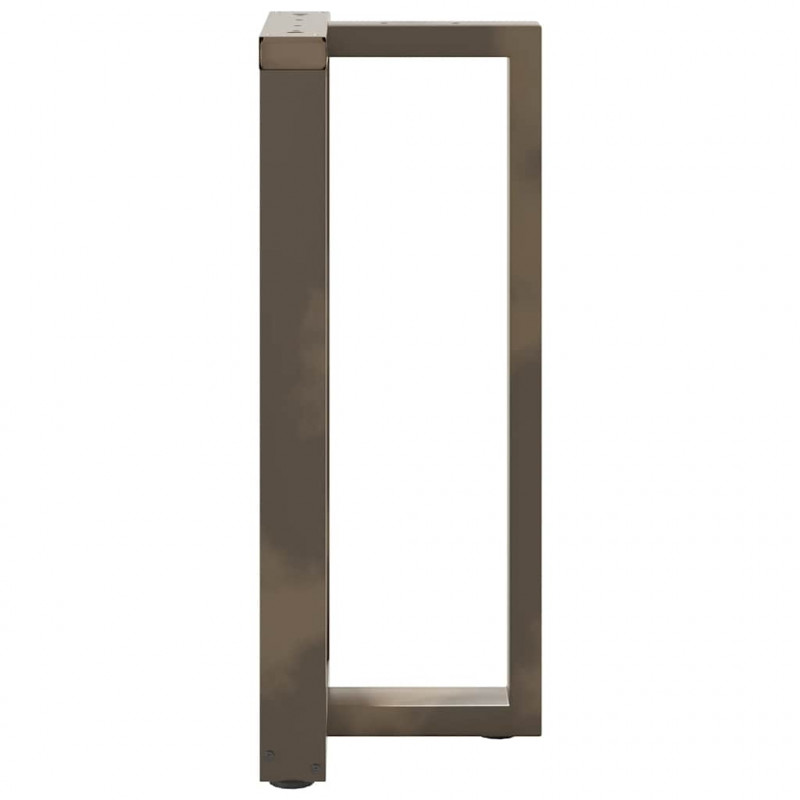 Nogi do stołu barowego w kształcie litery T 2 szt. Czarne 40x35x(90-91) cm Stal