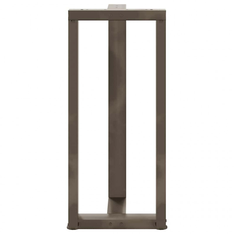 Nogi do stołu barowego w kształcie litery T 2 szt. Czarne 40x35x(90-91) cm Stal