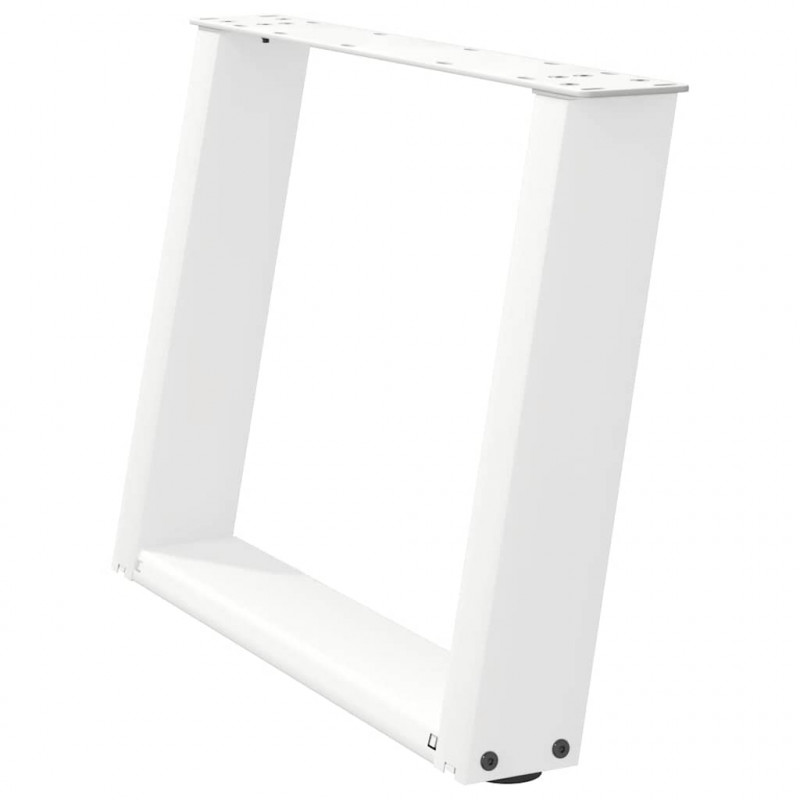 Nogi do stolika kawowego w kształcie litery U 2 szt. Białe 60x(42-43) cm Stal