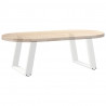 Nogi do stolika kawowego w kształcie litery U 2 szt. Białe 60x(42-43) cm Stal