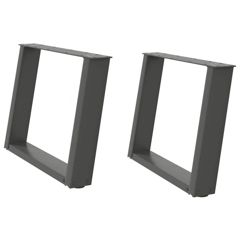 Nogi do stolika kawowego w kształcie litery U 2 szt. Antracyt 60x(42-43) cm Stal