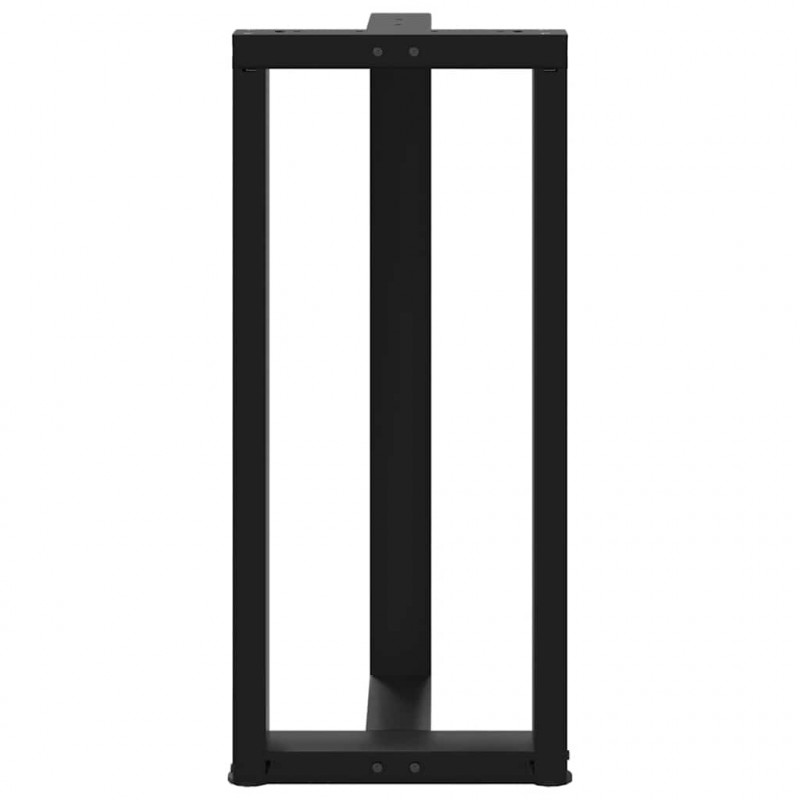 Nogi do stołu barowego w kształcie litery T 2 szt. Czarne 50x35x(90-91) cm Stal