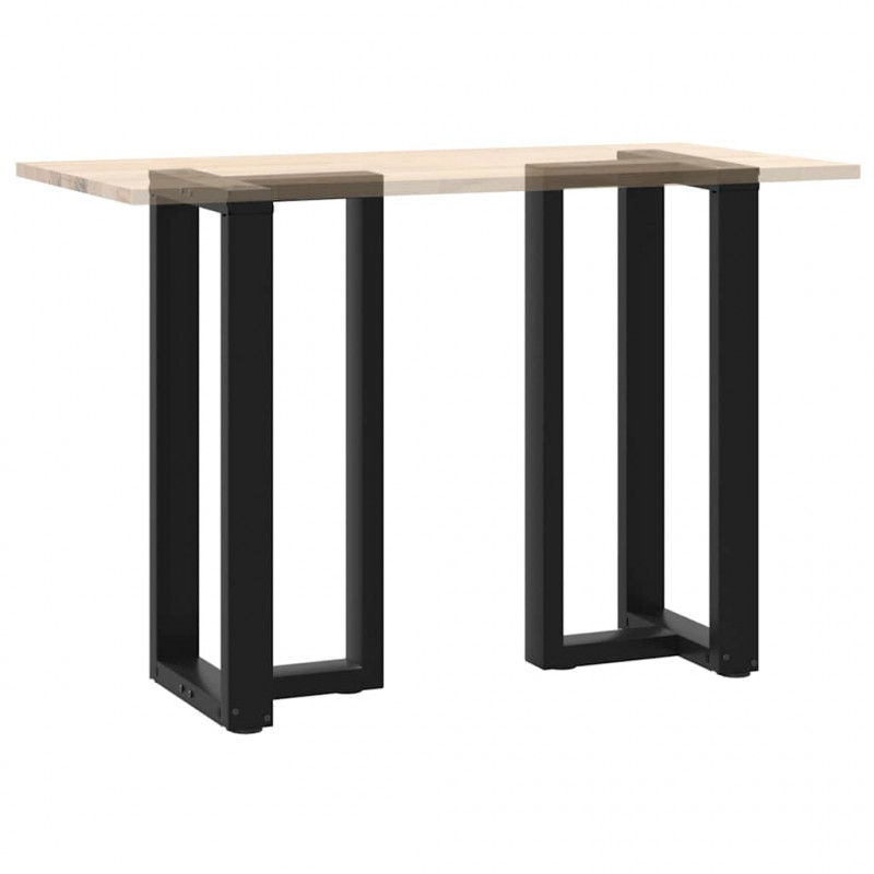 Nogi do stołu barowego w kształcie litery T 2 szt. Czarne 50x35x(90-91) cm Stal