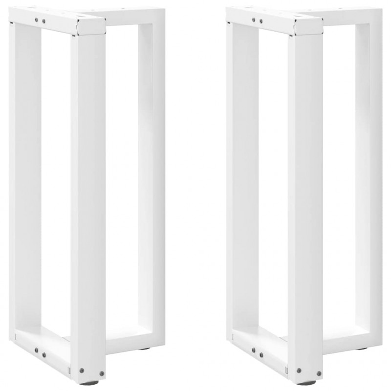 Nogi do stołu barowego w kształcie litery T 2 szt. Białe 50x35x(90-91) cm Stal