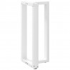 Nogi do stołu barowego w kształcie litery T 2 szt. Białe 50x35x(90-91) cm Stal