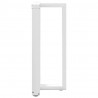 Nogi do stołu barowego w kształcie litery T 2 szt. Białe 50x35x(90-91) cm Stal