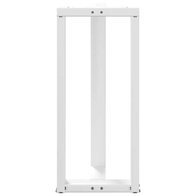 Nogi do stołu barowego w kształcie litery T 2 szt. Białe 50x35x(90-91) cm Stal