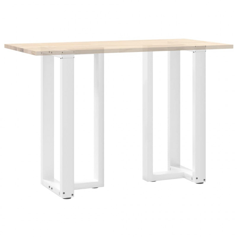 Nogi do stołu barowego w kształcie litery T 2 szt. Białe 50x35x(90-91) cm Stal