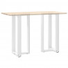Nogi do stołu barowego w kształcie litery T 2 szt. Białe 50x35x(90-91) cm Stal