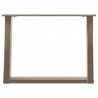 Nogi do stolika kawowego w kształcie litery U 2 szt. Naturalna stal 60x(42-43) cm Stal