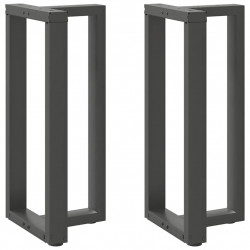 Nogi do stołu barowego w kształcie litery T 2 szt. Antracyt 50x35x(90-91) cm Stal