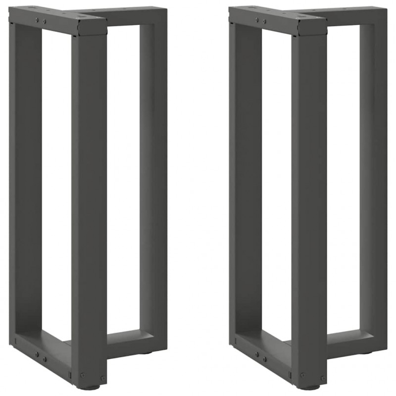 Nogi do stołu barowego w kształcie litery T 2 szt. Antracyt 50x35x(90-91) cm Stal