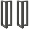 Nogi do stołu barowego w kształcie litery T 2 szt. Antracyt 50x35x(90-91) cm Stal