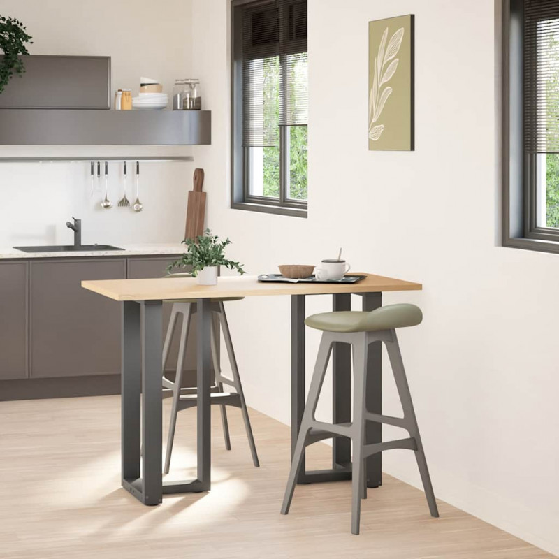 Nogi do stołu barowego w kształcie litery T 2 szt. Antracyt 50x35x(90-91) cm Stal