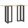Nogi do stołu barowego w kształcie litery T 2 szt. Antracyt 50x35x(90-91) cm Stal