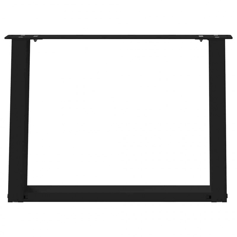 Nogi do stolika kawowego w kształcie litery U 2 szt. Czarne 70x(42-43) cm Stal