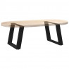 Nogi do stolika kawowego w kształcie litery U 2 szt. Czarne 70x(42-43) cm Stal