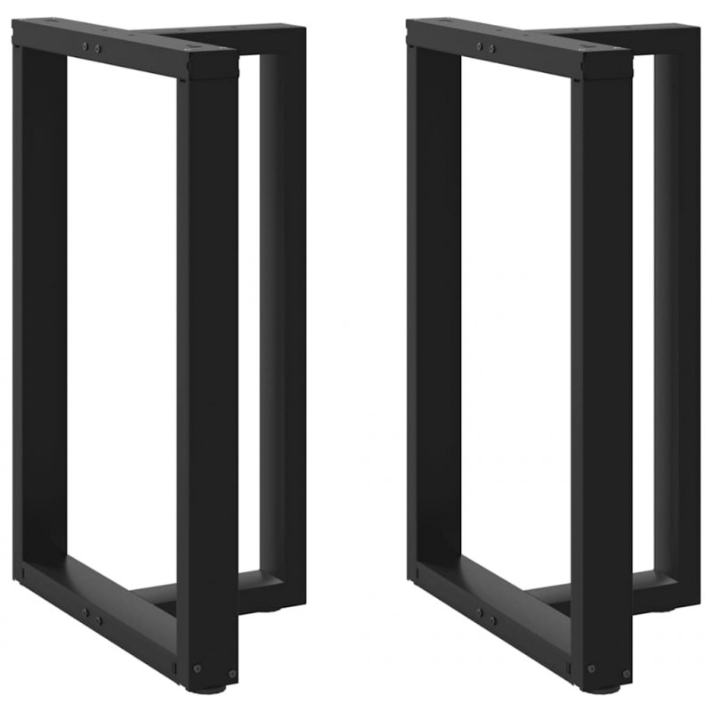 Nogi do stołu barowego w kształcie litery T 2 szt. Czarne 60x35x(90-91) cm Stal