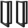 Nogi do stołu barowego w kształcie litery T 2 szt. Czarne 60x35x(90-91) cm Stal