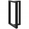Nogi do stołu barowego w kształcie litery T 2 szt. Czarne 60x35x(90-91) cm Stal