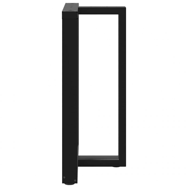 Nogi do stołu barowego w kształcie litery T 2 szt. Czarne 60x35x(90-91) cm Stal